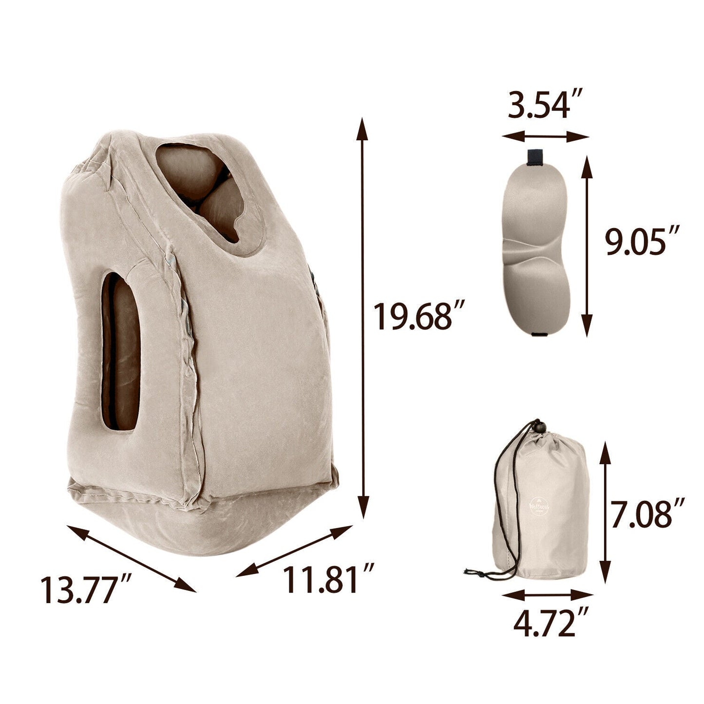 Inflatable Air Travel Pillow