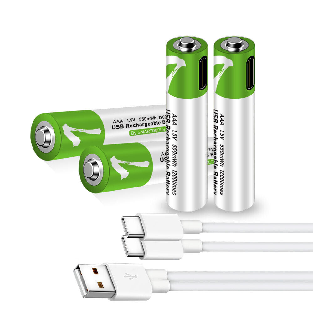 4 Pack Rechargeable AAA Lithium ion li-ion Batteries