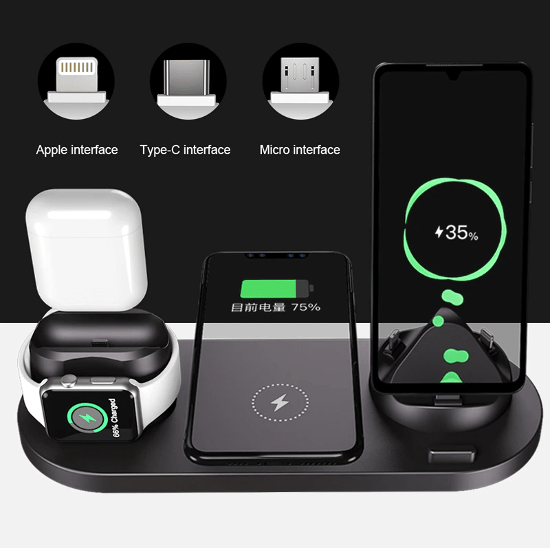 6 in 1 Wireless Charging Station